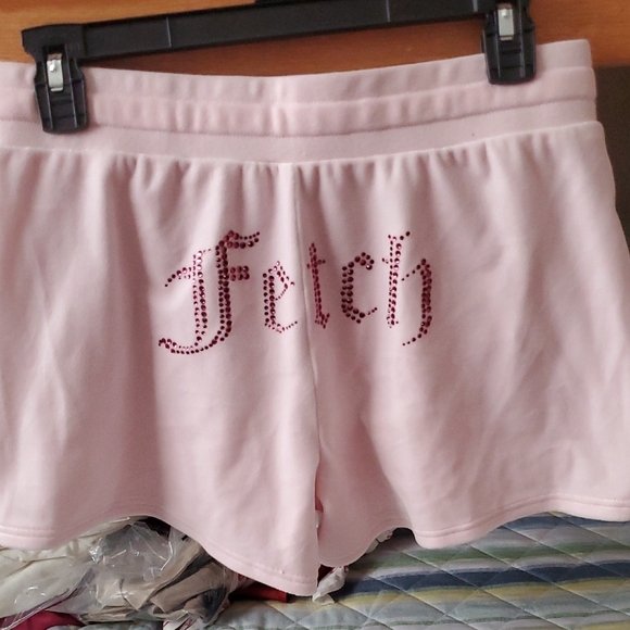 Soft Pink Lounge Shorts with Drawstring - Picture 1 of 5